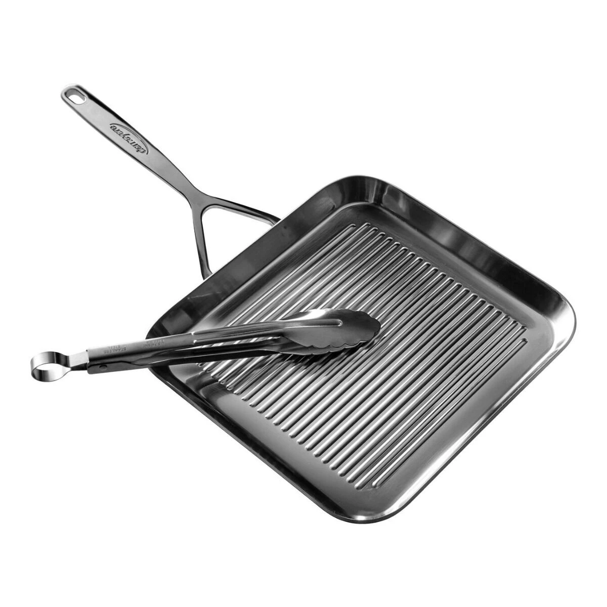 Demeyere Specialties 5 Grillpan 28 X 28 Cm Rvs + Gratis Tang T.w.v. €14,95 - Afbeelding 2